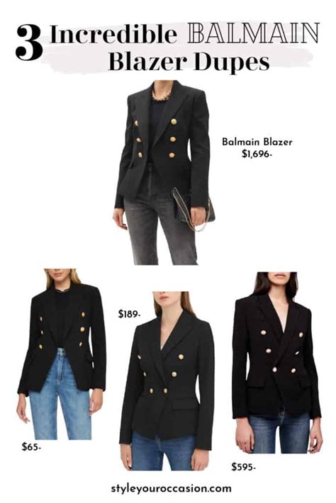 zara balmain blazer dupe